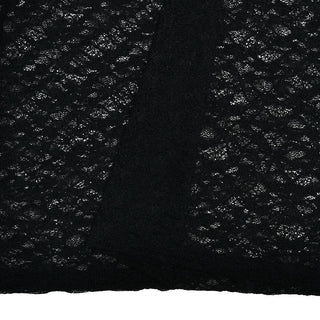 Long sleeve lace see through ruffle maxi skirt set