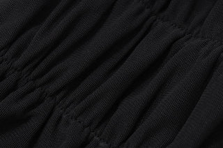 Halter deep v neck ruched backless top