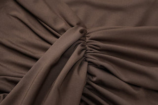Short sleeve ruched lace up maxi dress