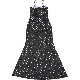 Polka dot ruched cami maxi dress