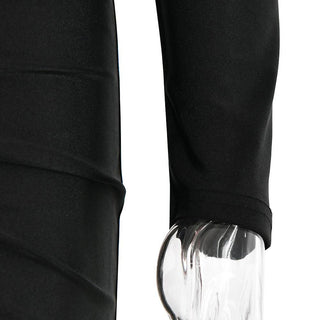 Hollow out long sleeve ruched slit solid cut out midi dress