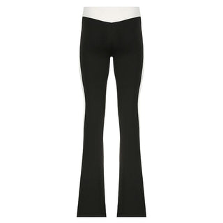 Stitch high rise contrast ruched pant