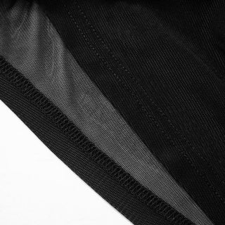 Long sleeve ruched sheer mesh solid top