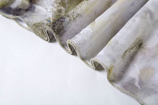 Cowl neck print backless contrast cami mini dress