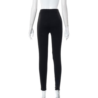 Mesh patchwork high rise leggings pant