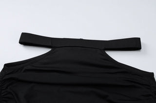 Off shoulder long sleeve hollow out cut out maxi dress