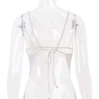 Chiffon see through 2 piece cami top