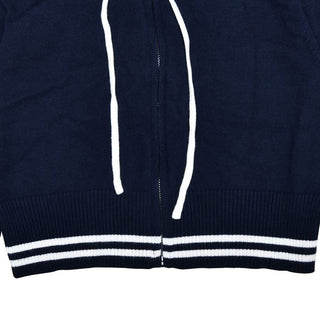 Long sleeve hoodie knitted zip-up high rise pant set