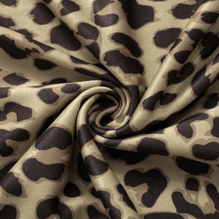 Lace hem patchwork leopard print cami mini dress
