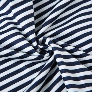 Striped print backless tube top