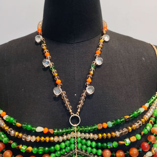 Halter pendant hollow out o ring cut out top