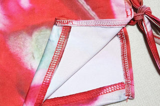 Long sleeve off shoulder hollow out print cut out mini dress