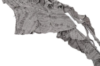 V neck ruffle irregular backless solid cami top