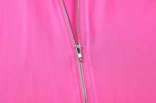 Long sleeve hoodie zip-up high rise pant set