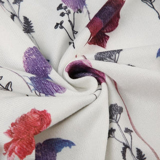Short sleeve crewneck flower print top