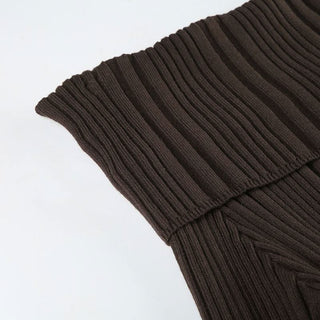 Long sleeve off shoulder textured solid mini dress