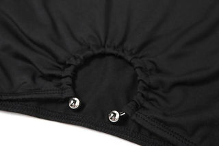 Long sleeve crewneck o ring slit solid maxi skirt set