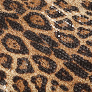 Glitter v neck leopard print backless tank mini dress