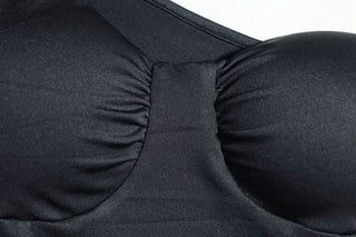 Off shoulder padded solid ruffle mini dress