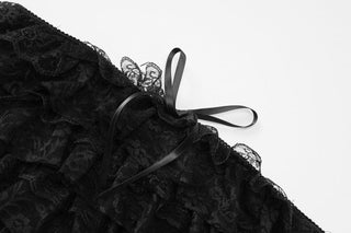 Lace ruffle bowknot tube romper