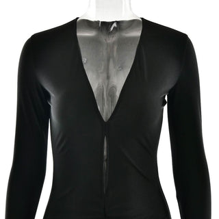 Long sleeve v neck ruched hollow out cut out maxi dress