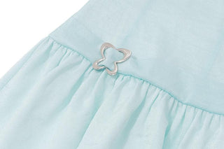 Halter metal butterfly patchwork zip-up cami mini dress