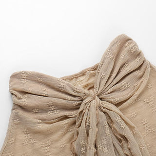 Sweetheart neck ruched ruffle tube top