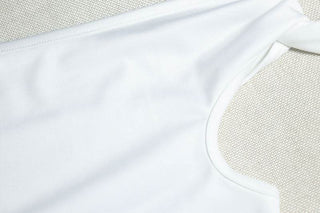 One shoulder knitted ruched slit midi skirt set