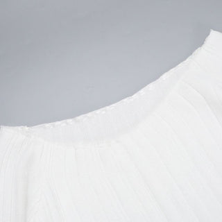 Off shoulder long sleeve knitted solid maxi dress