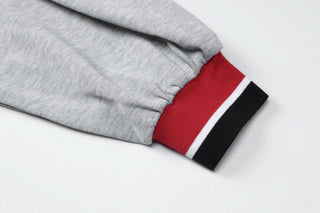 Long sleeve patchwork letter pattern top