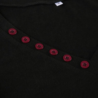 Long sleeve v neck butterfly metal buckle mini dress