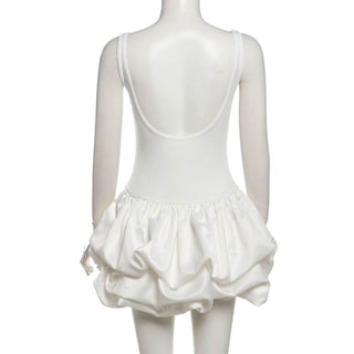 Square neck backless cami mini dress