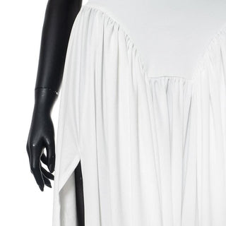 U neck ruched high slit backless cami maxi dress-final-sale