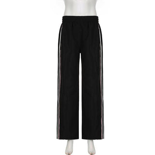 Low rise solid sports pants