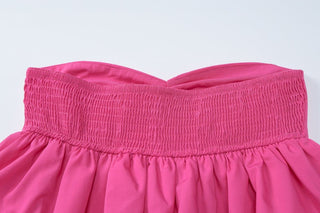 Ruched backless solid tube top