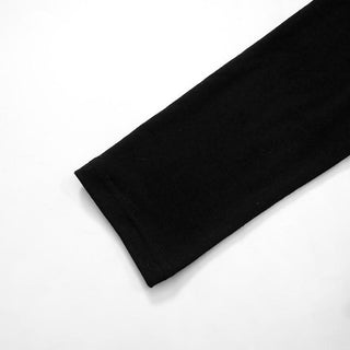 Long sleeve high neck beaded print contrast top