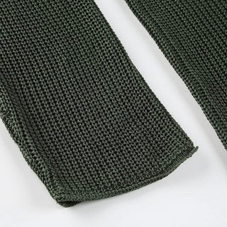 Long sleeve off shoulder knitted top