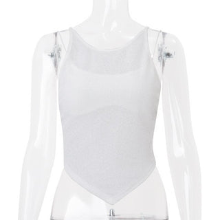 Chiffon see through 2 piece cami top