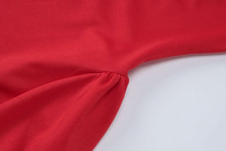 Long sleeve bowknot solid ruched mini dress