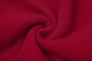 Knitted long sleeve contrast crewneck top