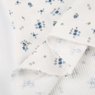 Short sleeve patchwork flower applique print top