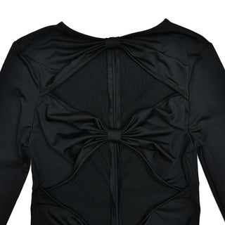 Long sleeve hollow out ruched solid jumpsuit