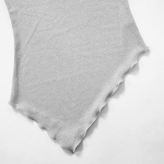 Long sleeve irregular ruched solid pant set