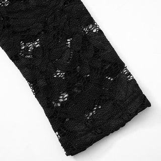 Long sleeve hollow out slit off shoulder lace cut out maxi dress