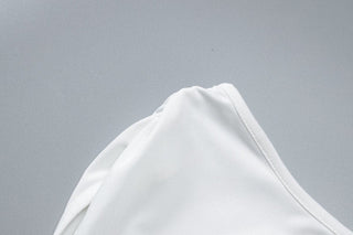 Off shoulder knotted medium rise pant set