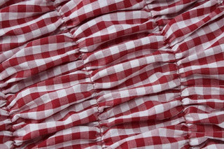 Plaid print smocked cami pant set