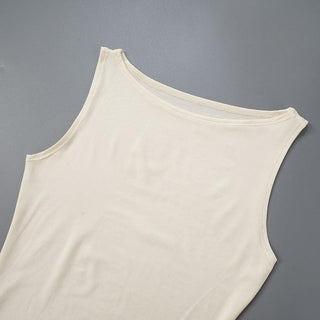 Ruched round neck solid tank mini dress