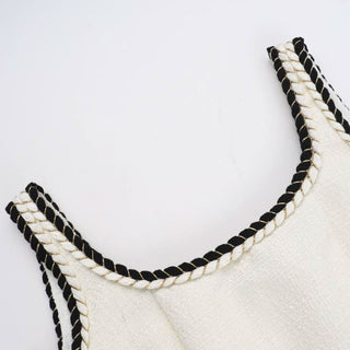 U neck zip-up backless cami mini dress