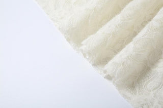 Lace hem knitted see through cami mini dress