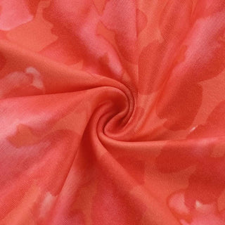 Slit u neck flower print backless cami mini dress